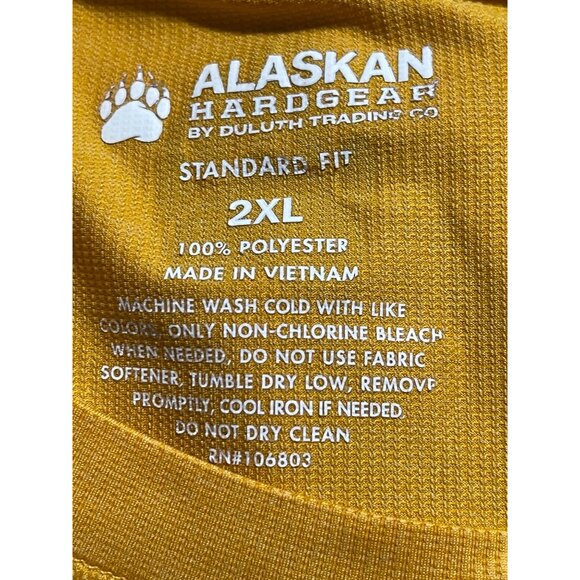 Alaskan Hardgear By Duluth Trading Co T-Shirts Mens 2XL 2 Pack Yellow Black - Picture 6 of 13